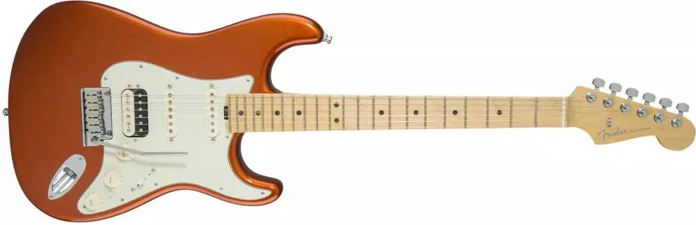 American Elite Stratocaster HSS Shawbucker, Maple Fingerboard, Autumn Blaze Metallic