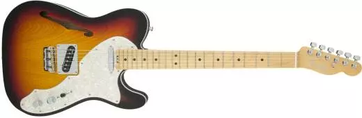 American Elite Telecaster Thinline, Maple Fingerboard, 3-Color Sunburst