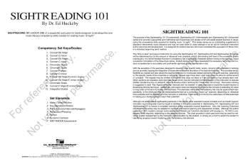 Sightreading 101 - Huckeby - Eb Alto Saxophone/Eb Baritone Saxophone - Book