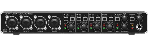 Behringer - U-Phoria UMC404HD Audiophile 4x4, 24-Bit/192 kHz USB Audio/MIDI Interface