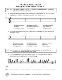 Advanced Music Theory Exams-Set 1 - McKibbon-U\'Ren/St. Germain - Workbook