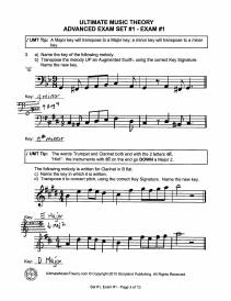 Advanced Music Theory Exams-Set 1 - McKibbon-U\'Ren/St. Germain - Answer Book