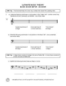 Basic Music Theory Exams-Set 1 - McKibbon-U\'Ren/St. Germain - Workbook