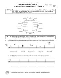 Intermediate Music Theory Exams-Set 1 - McKibbon-U\'Ren/St. Germain - Workbook