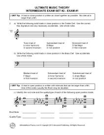Intermediate Music Theory Exams-Set 2 - McKibbon-U\'Ren/St. Germain - Workbook