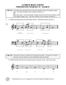 Preparatory Music Theory Exams-Set 1 - McKibbon-U\'Ren/St. Germain - Workbook