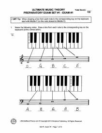 Preparatory Music Theory Exams-Set 1 - McKibbon-U\'Ren/St. Germain - Answer Book