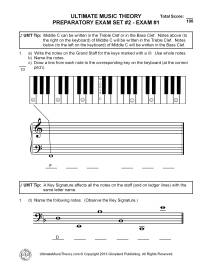 Preparatory Music Theory Exams-Set 2 - McKibbon-U\'Ren/St. Germain - Workbook