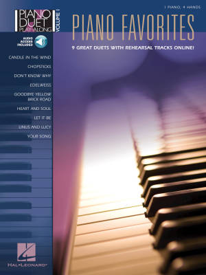 Hal Leonard - Piano Favorites: Piano Duet Play-Along Volume 1 - Piano Duets (1 Piano, 4 Hands) - Book/Audio Online