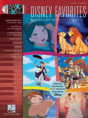 Hal Leonard - Disney Favorites: Piano Duet Play-Along Volume 5 - Piano Duets (1 Piano, 4 Hands) - Livre/CD