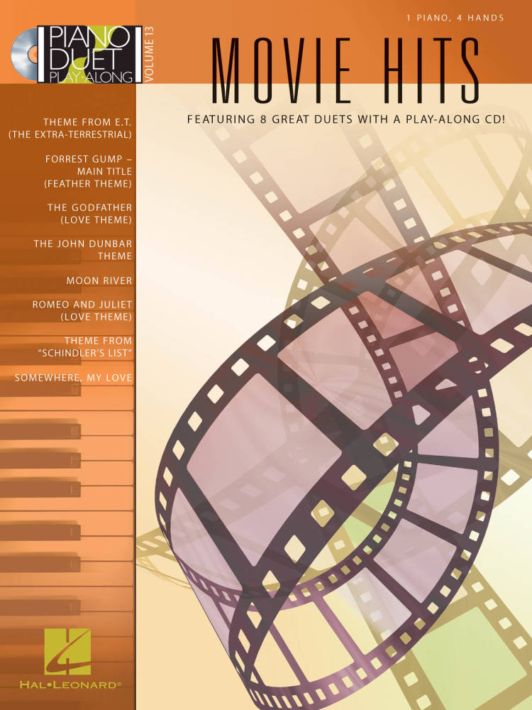 Movie Hits: Piano Duet Play-Along Volume 13 - Piano Duets (1 Piano, 4 Hands) - Book/CD