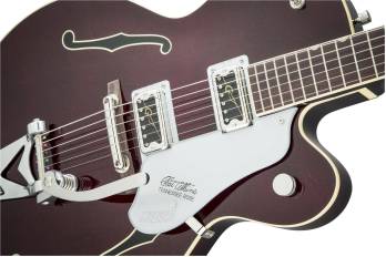 G6119T-62GE Vintage Select Edition 1962 Tennessee Rose with Bigsby, TV Jones, Dark Cherry Stain