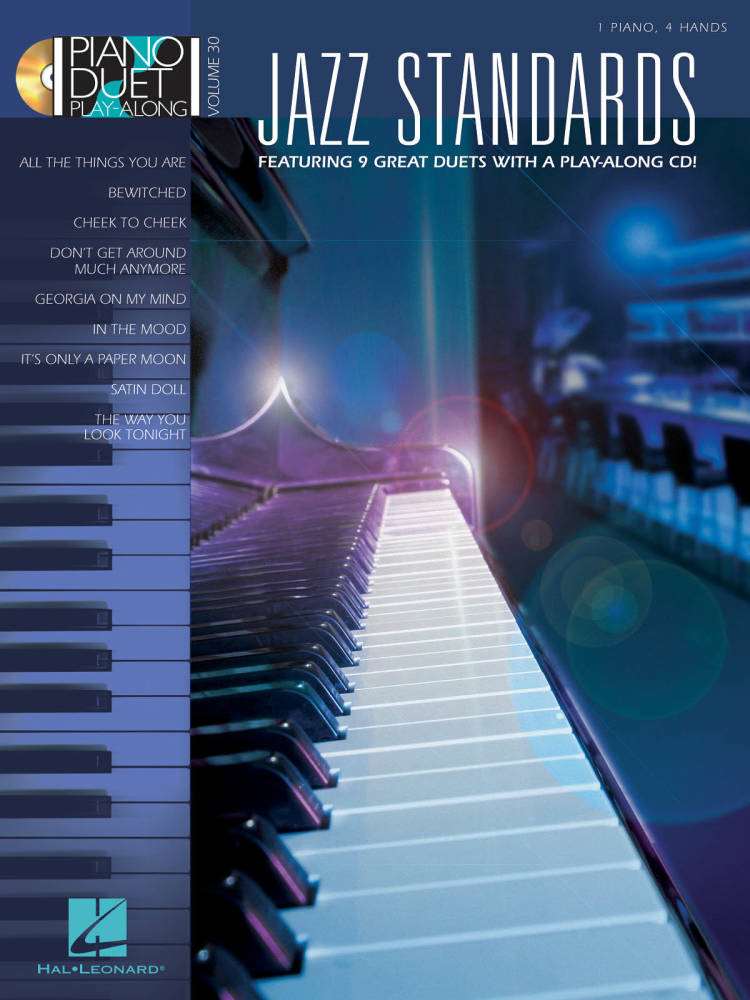 Jazz Standards: Piano Duet Play-Along Volume 30 - Piano Duets (1 Piano, 4 Hands) - Book/CD