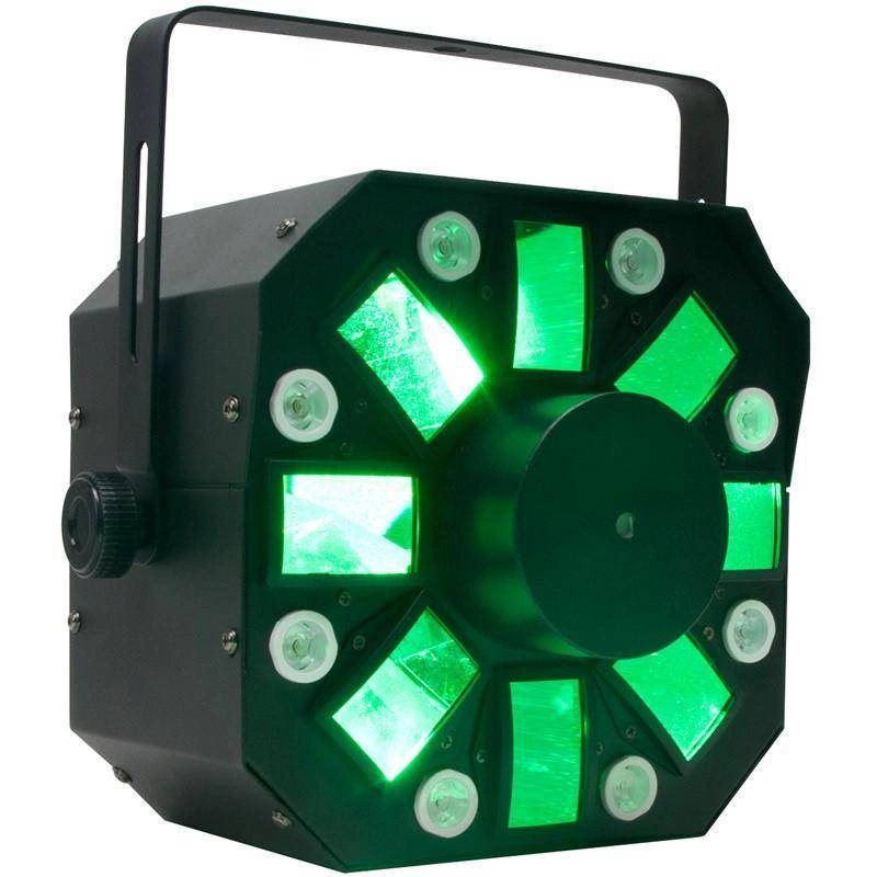 DMX 3-in-1 LED Effect Fixture w/ 6x 5W RGBWYP Laser Strobe