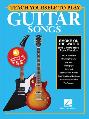 Teach Yourself to Play \'\'Smoke on the Water\'\' & 9 More Hard Rock Classics - Guitar TAB - Book/Media Online