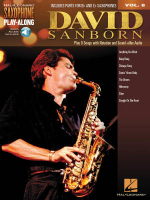 David Sanborn: Saxophone Play-Along Volume 8 - Book/Audio Online