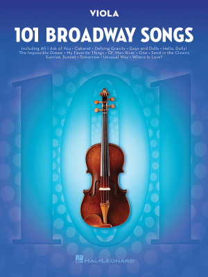 Hal Leonard - 101 Broadway Songs for Viola - Book