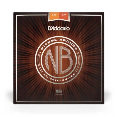 Nickel Bronze Acoustic Guitar Strings, Extra Light, 10-47