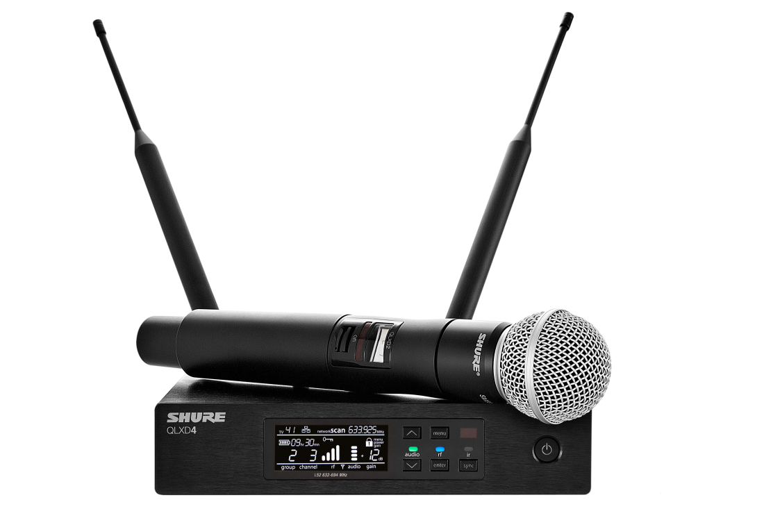 Shure QLXD24/SM58 Handheld Wireless Microphone System (G50 Band) Long