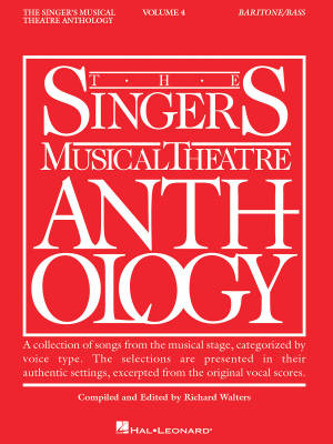 The Singer\'s Musical Theatre Anthology Volume 4 - Walters - Baritone/Bass Voice - Book