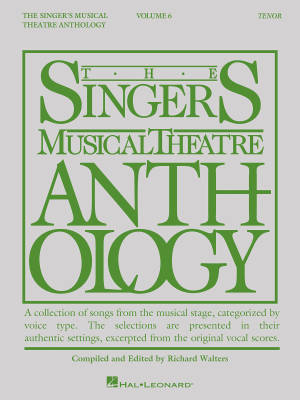 The Singer\'s Musical Theatre Anthology Volume 6 - Walters - Tenor Voice - Book