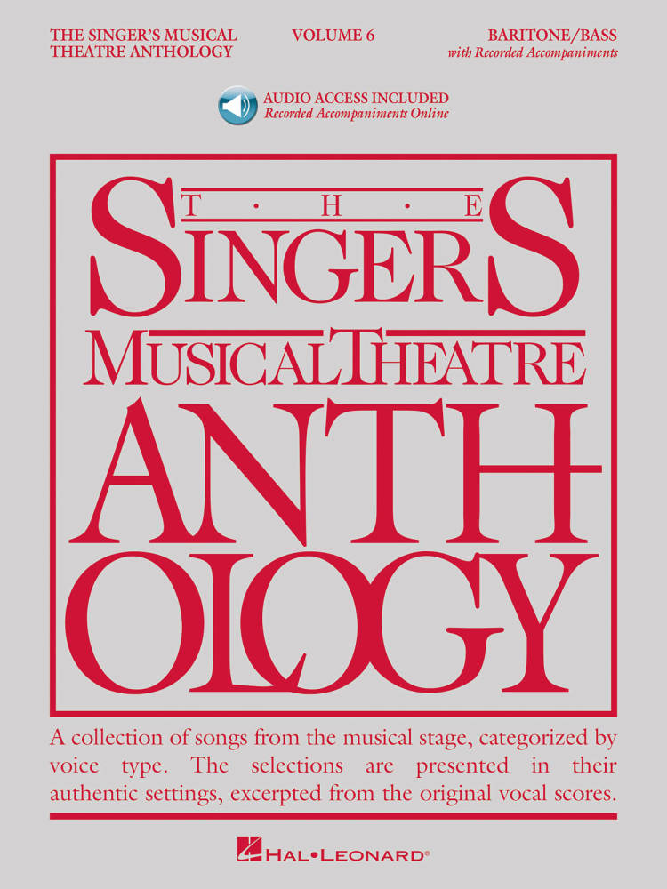 The Singer\'s Musical Theatre Anthology Volume 6 - Walters - Baritone/Bass Voice - Book/Audio Online