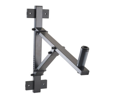 K & M Stands - Adjustable Speaker Wall Mount - Black