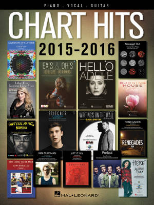 Chart Hits of 2015-2016 - Piano/Vocal/Guitar - Book