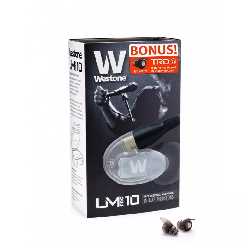 UM PRO 10 Single Driver In-Ear Monitors w/Free TRU WR20