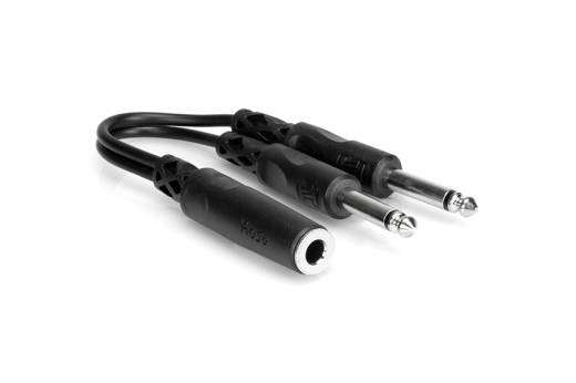 Hosa - Y Cable, Mono 1/4 (F) to Dual Mono 1/4  (M)