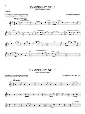 101 Classical Themes for Violin - Book
