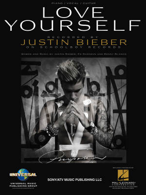 Hal Leonard - Love Yourself - Bieber/Sheeran/Levin - Piano/Vocal/Guitar - Sheet Music