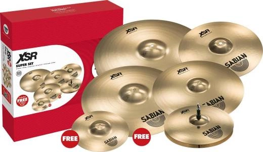 Sabian - XSR Super Cymbal Set 14/16/20/14 with Free 10 Splash and 18 Fast Crash