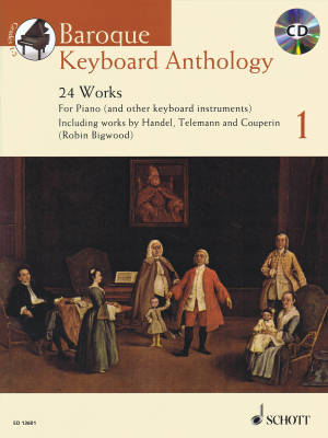 Baroque Keyboard Anthology Volume 1 - Bigwood - Piano - Book/CD