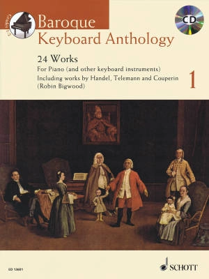 Schott - Baroque Keyboard Anthology Volume 1 - Bigwood - Piano - Book/CD