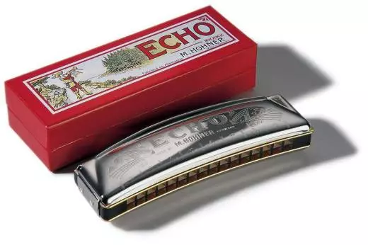 Echo 32 Octave Harmonica (16 Hole Tremolo) - Key Of G