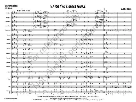 5.4 On the Richter Scale - Neeck - Jazz Ensemble - Gr. 2.5