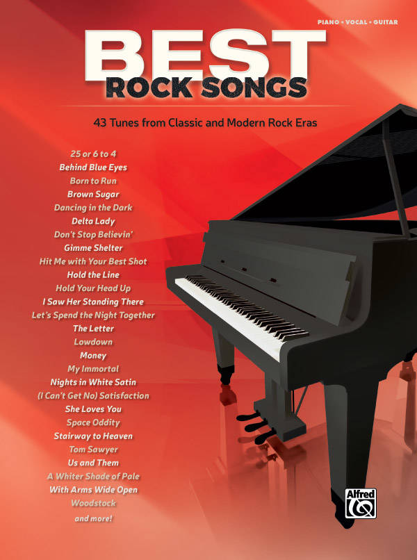 Best Rock Songs - Piano/Vocal/Guitar - Book