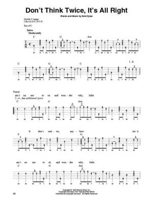 Bob Dylan for Clawhammer Banjo - Dylan/Miles - 5-string Banjo - Book