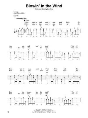 Bob Dylan for Clawhammer Banjo - Dylan/Miles - 5-string Banjo - Book