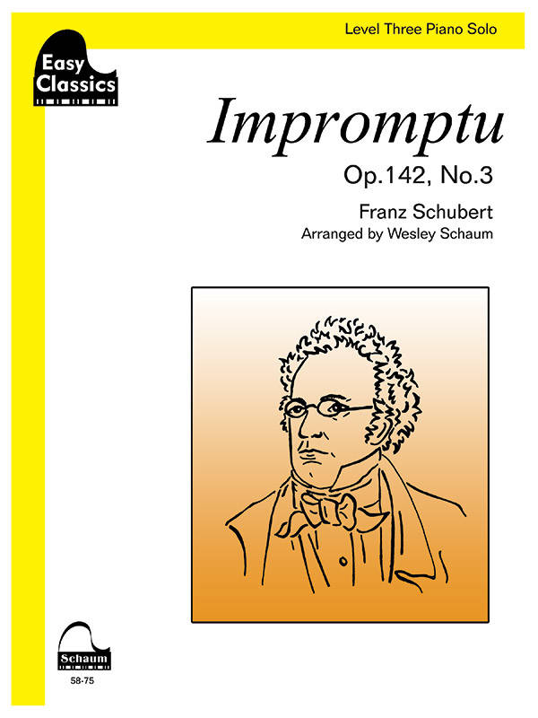Easy Classics: Impromptu, Op. 142, No. 3 - Schubert/Schaum - Early Intermediate - Sheet Music
