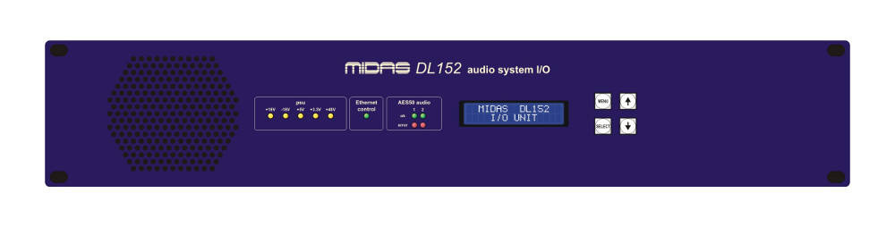 DL151 24-Input Stagebox with MIDAS Mic Preamps and Dual-Redundant AES50 Networking