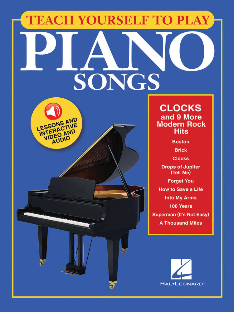 Teach Yourself to Play Piano Songs: \'\'Clocks\'\' & 9 More Modern Rock Hits - Piano - Book/Media Online