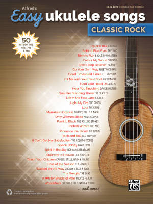 Alfred Publishing - Alfreds Easy Ukulele Songs: Classic Rock - Ukulele TAB - Book