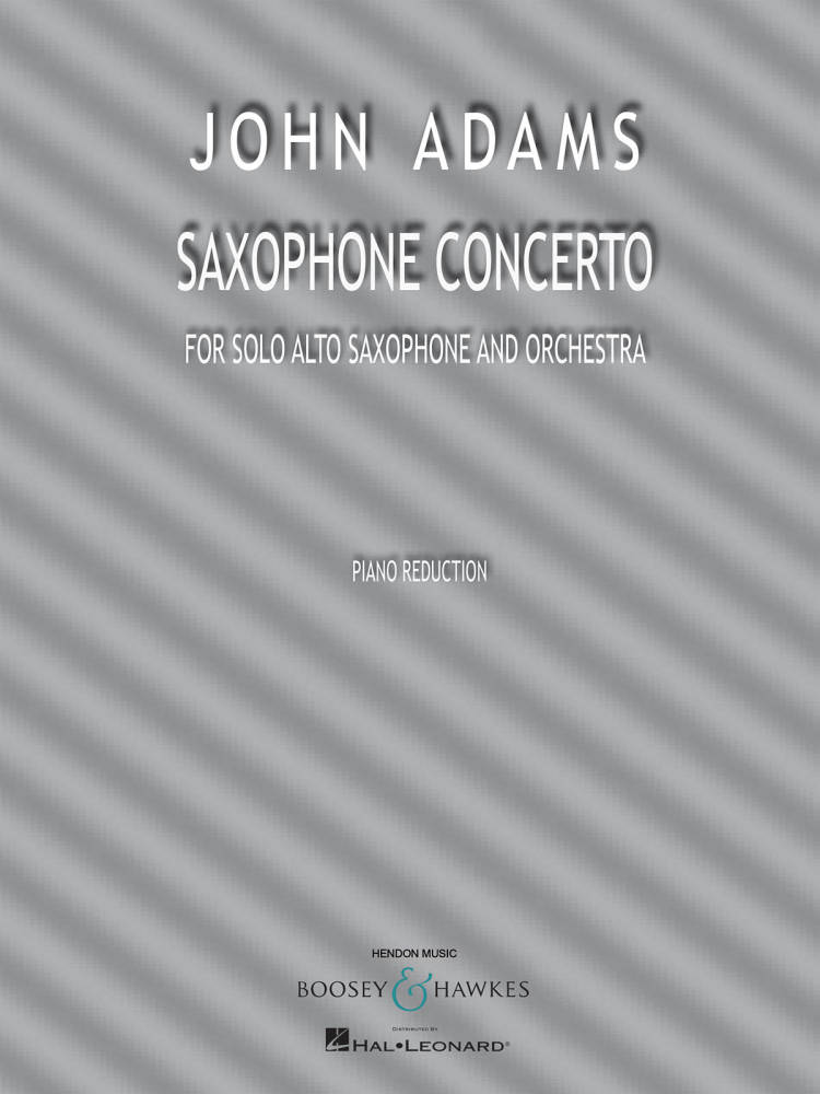 Saxophone Concerto: for Solo Alto Saxophone and Piano Reduction - Adams - Score/Part