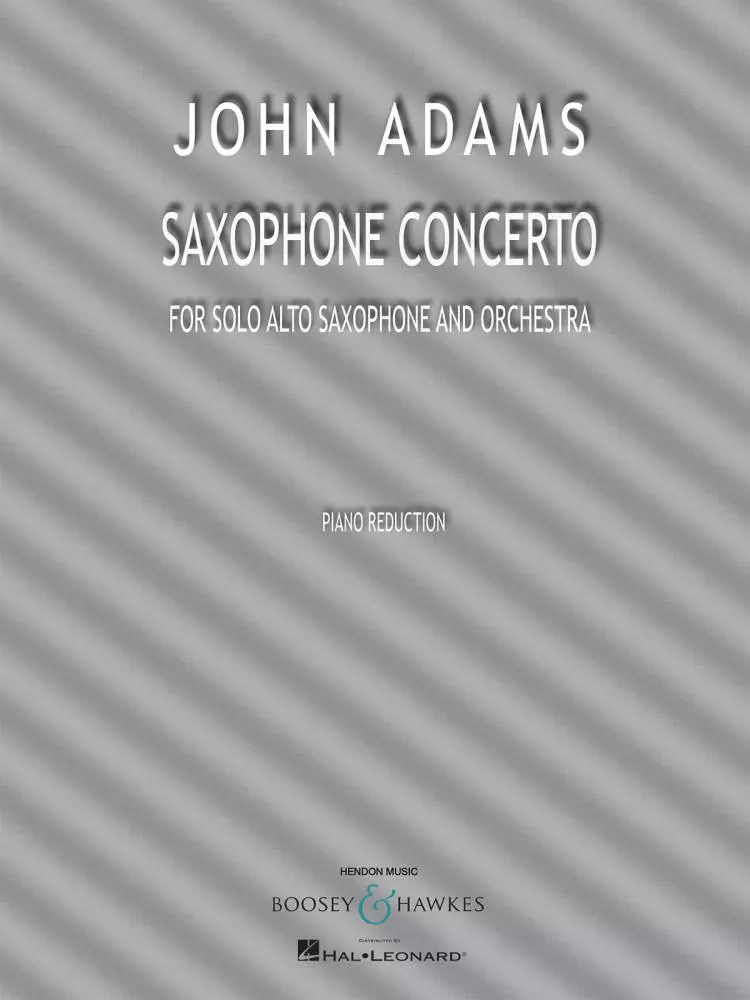 Saxophone Concerto: for Solo Alto Saxophone and Piano Reduction - Adams - Score/Part