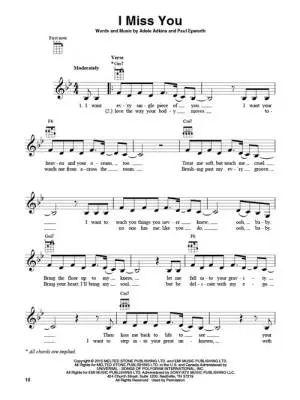 Adele 25 - Ukulele - Book