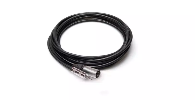 Camcorder Microphone Cable 3.5 mm TRS to Neutrik XLR3M 1.5 ft