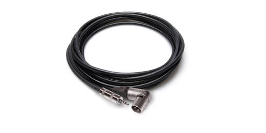 Hosa - Camcorder Microphone Cable 3.5 mm TRS to Neutrik Right-Angle XLR3M - 1.5 ft