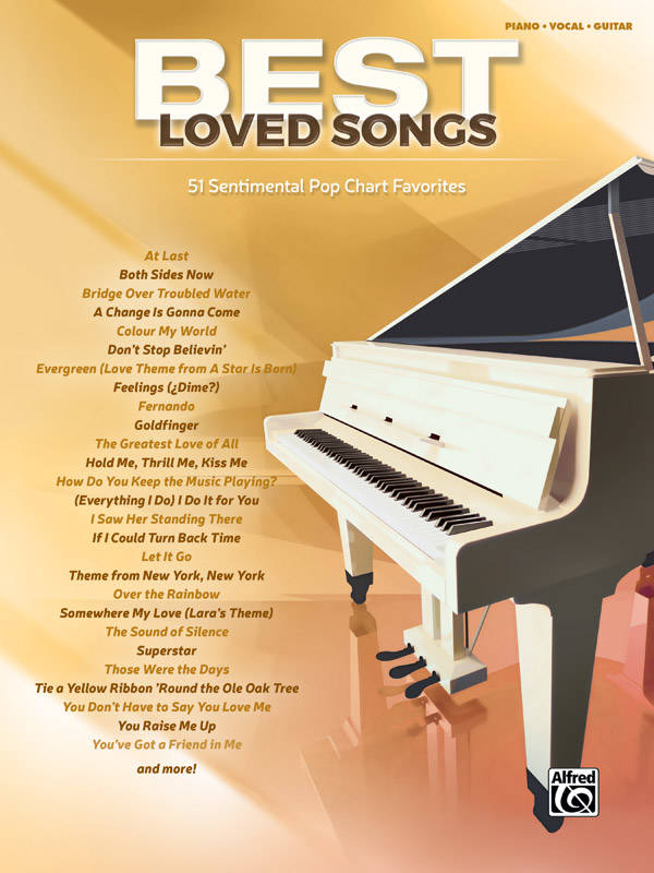Best Loved Songs: 51 Sentimental Pop Chart Favorites - Piano/Vocal/Guitar - Book